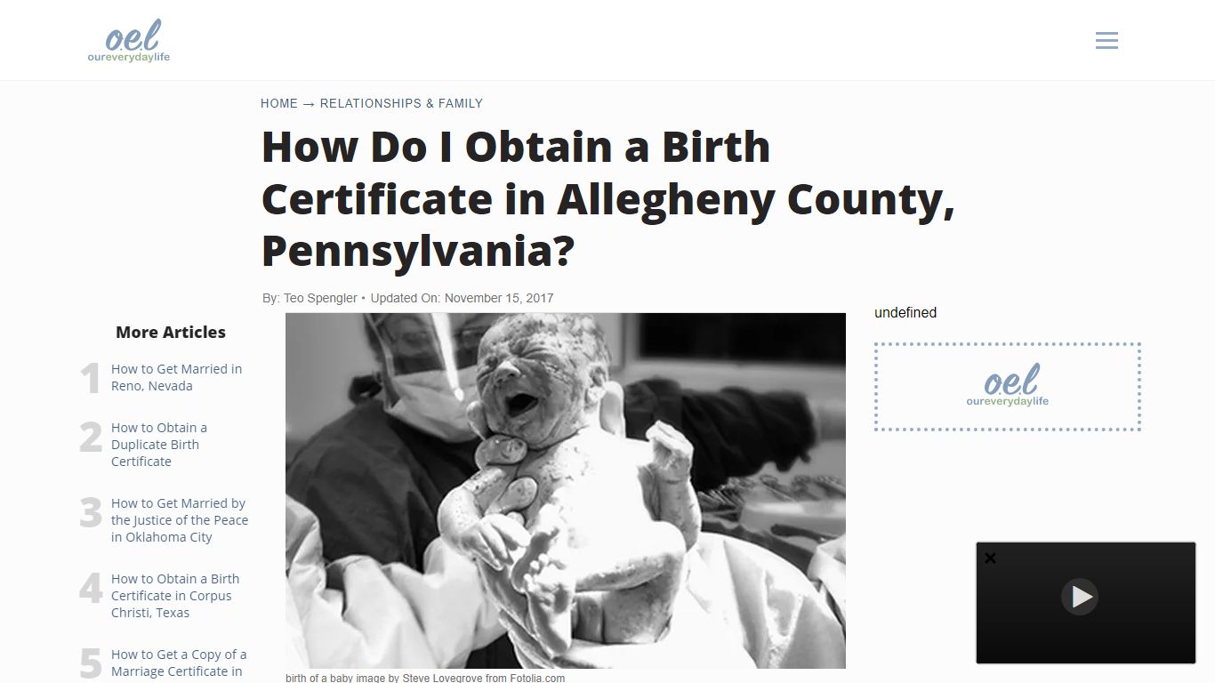 How Do I Obtain a Birth Certificate in Allegheny County, Pennsylvania ...